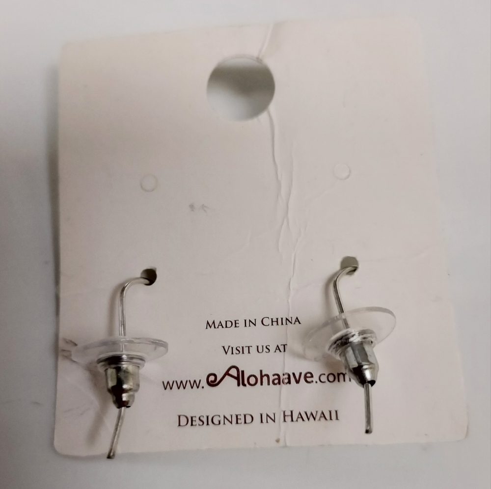 🌺 Island Reflections Plumeria Polymer Clay Flower Earrings New - Picture 3 of 3